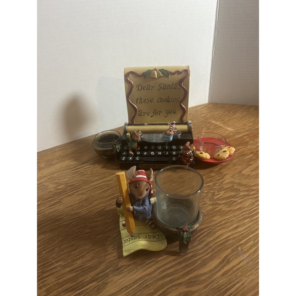 Yankee Candle Mouse Bundle Typewriter Tealight and Mouse Votive Letters to Santa - Picture 1 of 16
